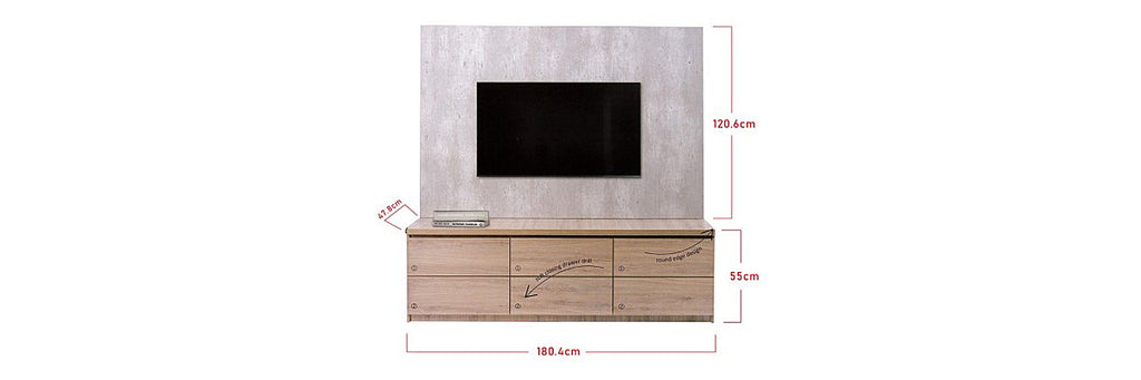 Nyla Wall Mounted TV Console In Natural