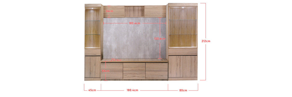 Nyx Wall Mounted TV Console In Natural