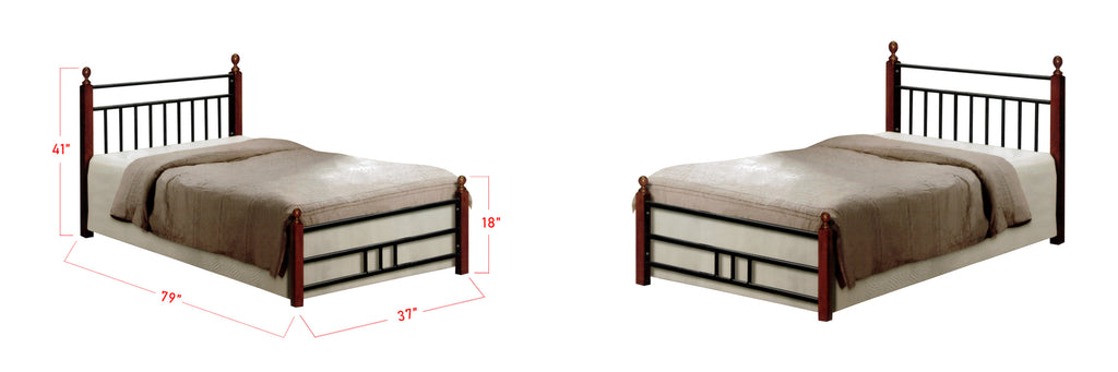 Omri Series 6 Wood Bed Frame White In Single Size