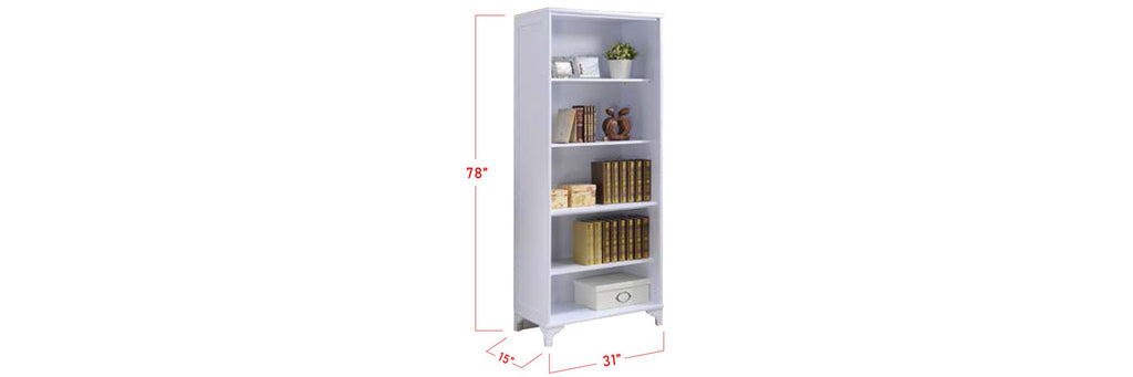 Park Korean Style Bookshelf In White