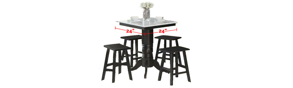 Reigh Series 6 Natural Marble Dining Set In White Black