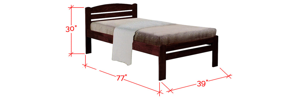 Robby Series 6 Wooden Bed Frame White In Single Size