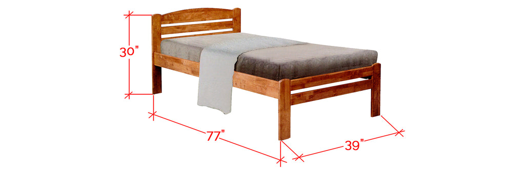 Robby Series 7 Wooden Bed Frame Cherry In Single Size