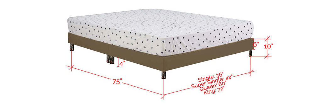 Sendai Series Fabric Divan Bed Frame In Single, Super Single, Queen and King Size