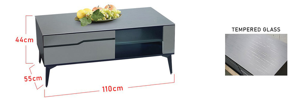 Sharie Series 1 Rectangle Coffee Table In Grey