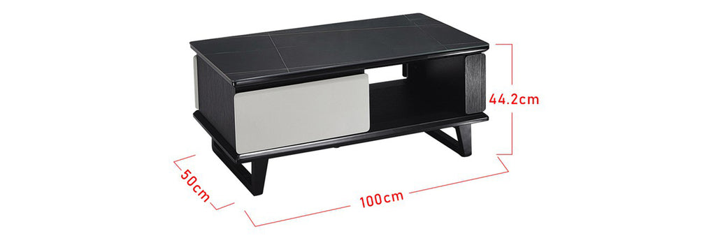 Sharie Series 6 Rectangle Coffee Table In Black/ White