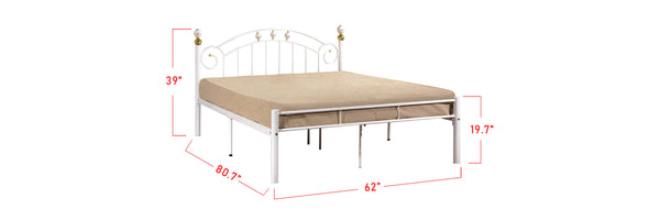 Suzana Series 11 Metal Bed Frame White In Queen Size
