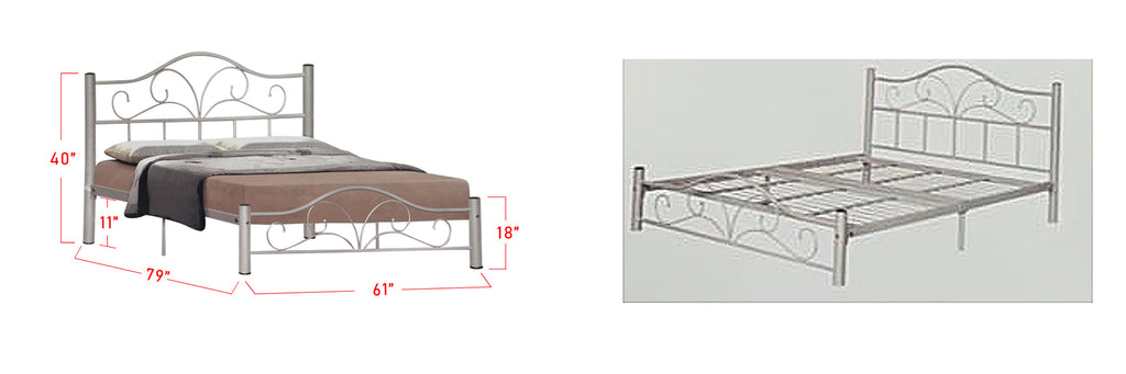 Suzana Series 9 Metal Bed Frame White In Queen Size