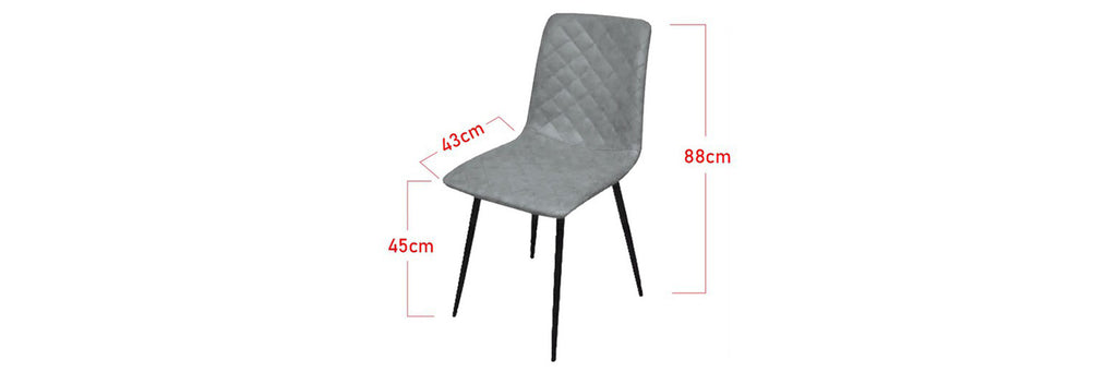 Tucker Faux Leather Dining Chair In Grey