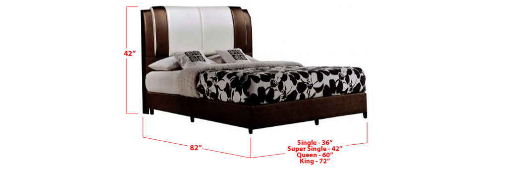 Wynne Faux Leather Bed Frame Beige In Single, Super Single, Queen, and King Size