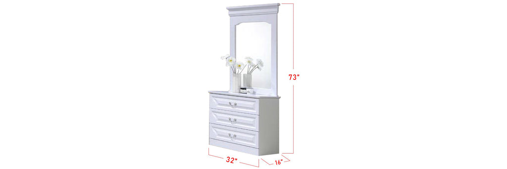 Yoon Series C Korean Style Dressing Table In White