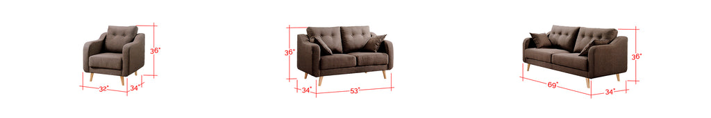 Parlo 1/2/3 Seater Fabric Sofa