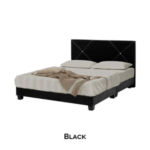 Sabrina Bed Frame + 6 inch HD Foam Mattress In Single, Super Single, Queen, and King Size-Bedframe + Mattress-Furnituremart.sg