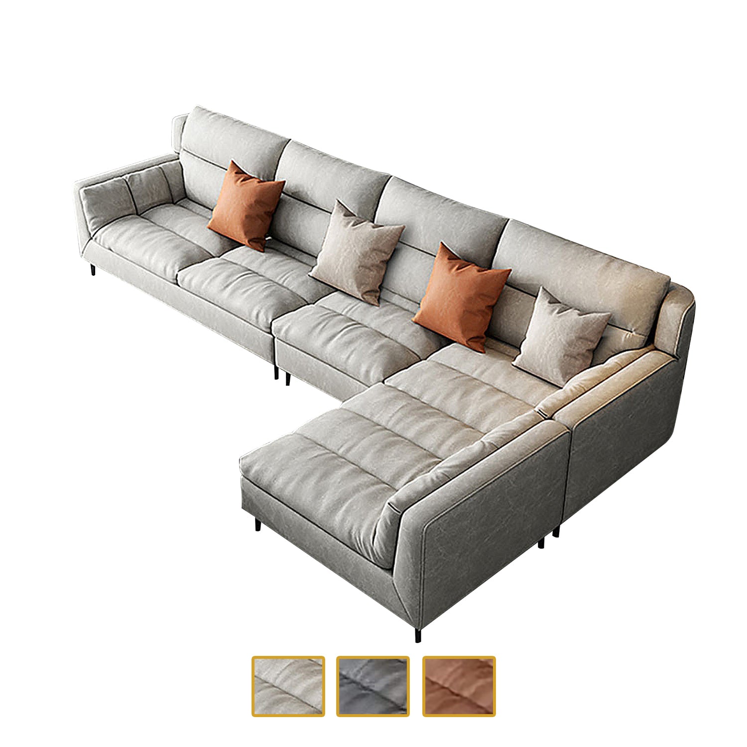 modern 4 seater leather sofa