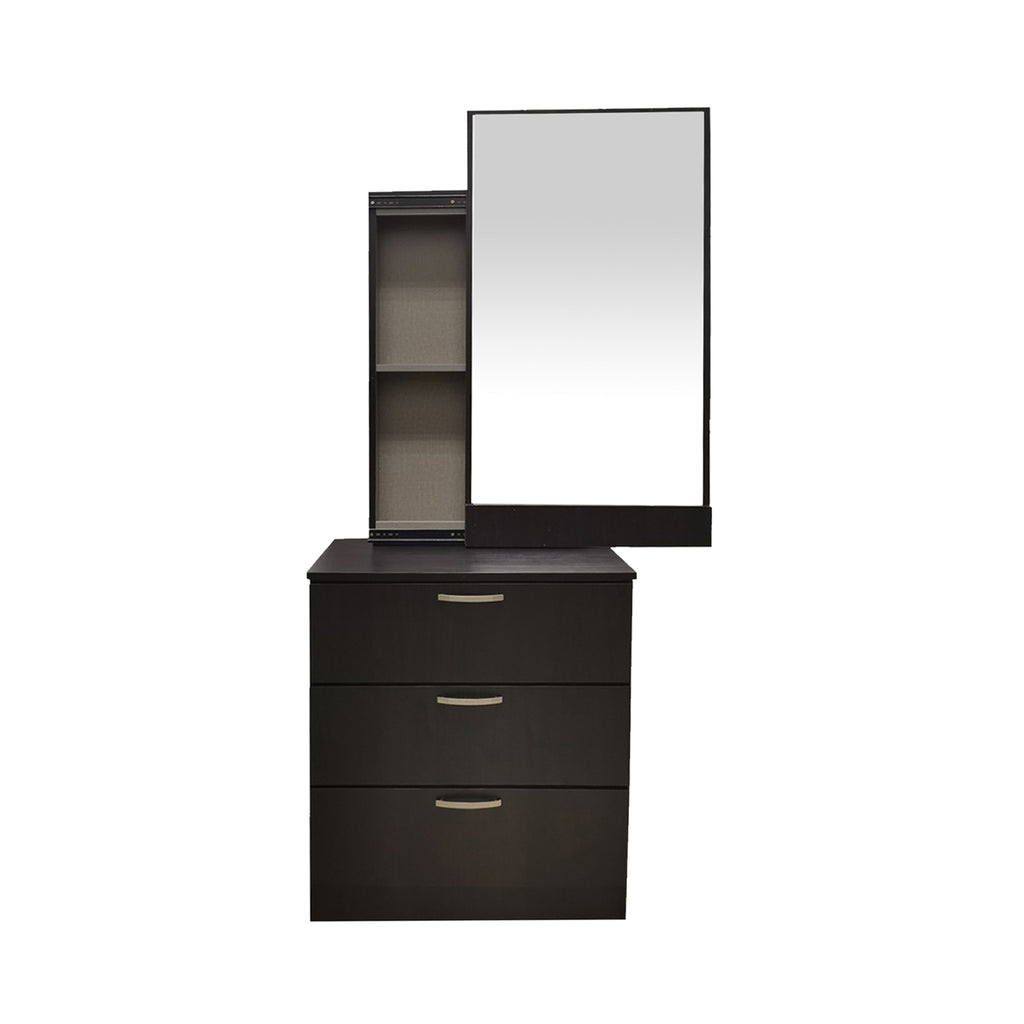 white storage dressing table