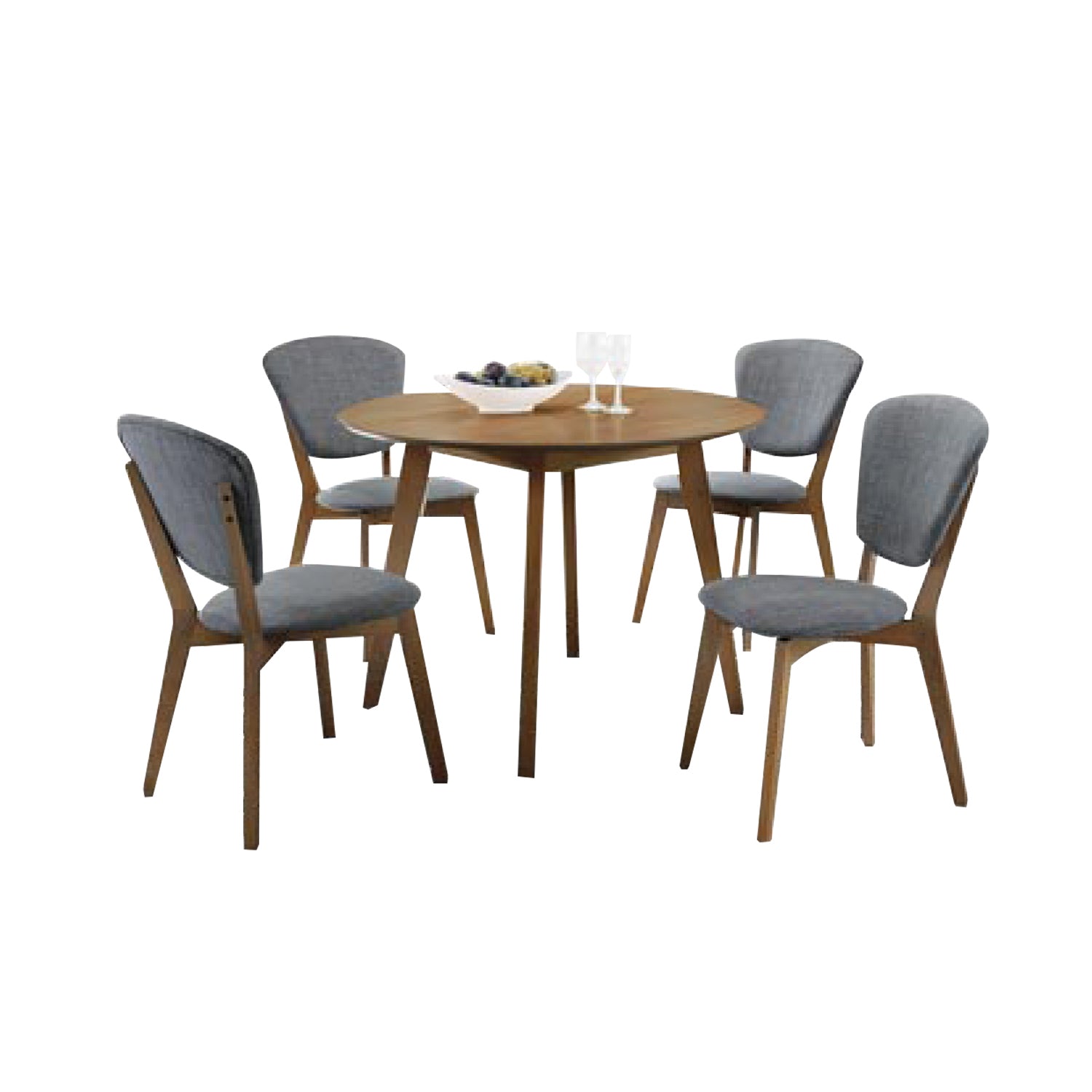 circle table with chairs inside