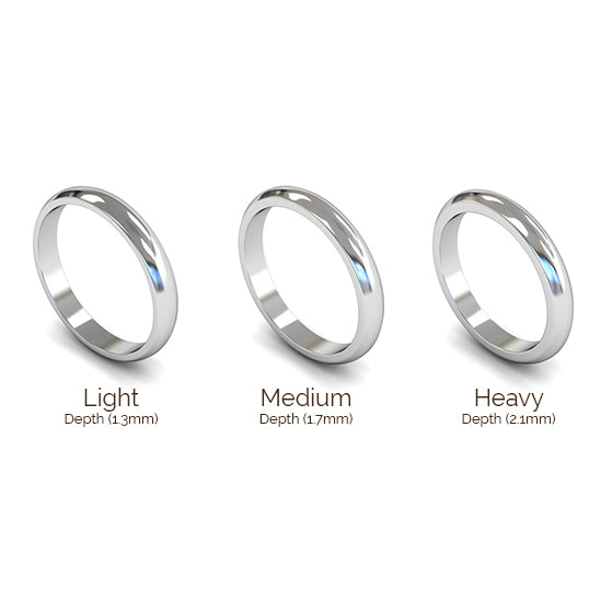 3mm Matt Finish D Shape Profile Wedding Band – Bow & Co Jewellery Ltd