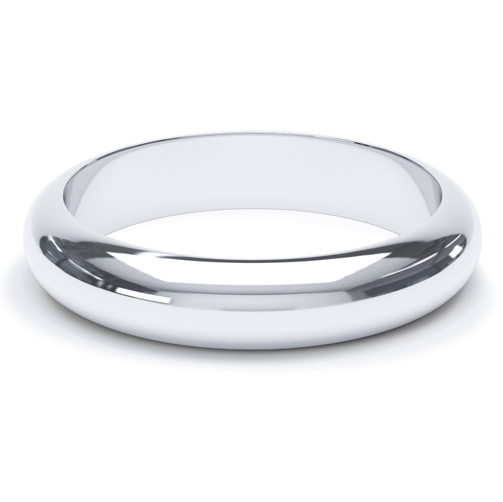 4mm Polished D Shape Profile Wedding Band – Bow & Co Jewellery Ltd