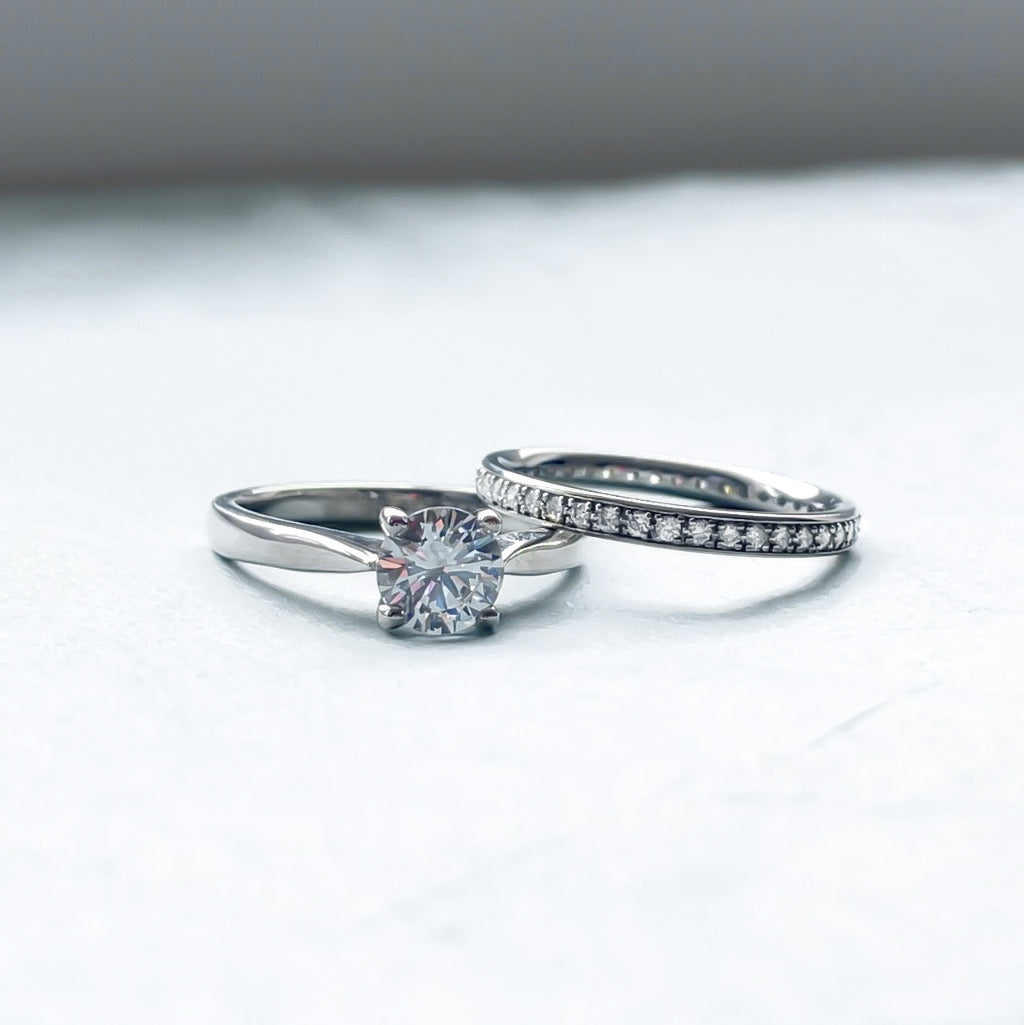 Platinum 2mm Grain Set Diamond Set Wedding Band – Bow & Co Jewellery Ltd