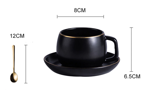 Tea Cup Product Size - Cup and Saucer | Mugs Set