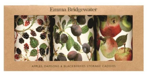 Emma Bridgewater - Set of 3 Storage Canisters Fruits - Storage Cans - Fruit - Tin - Ø 10,5 x 14,5 cm