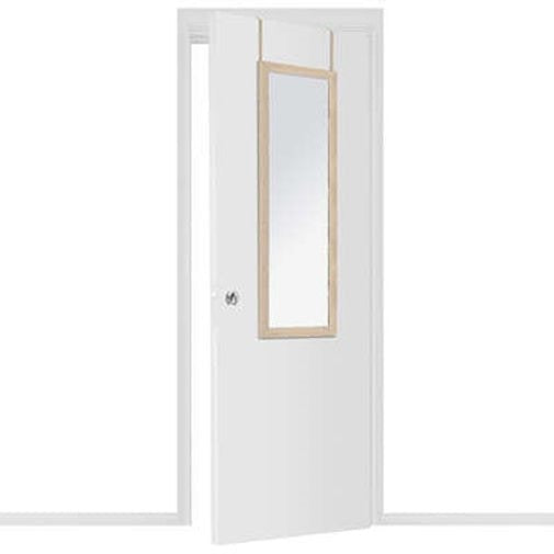 5Five Klassieke deurspiegel 35x109cm - Hout en ijzer - Multi Licht hout