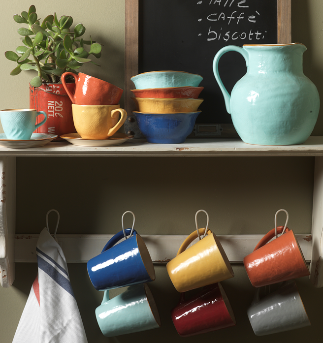 Vivi Oggi Colored Mugs - Large - Set of 6