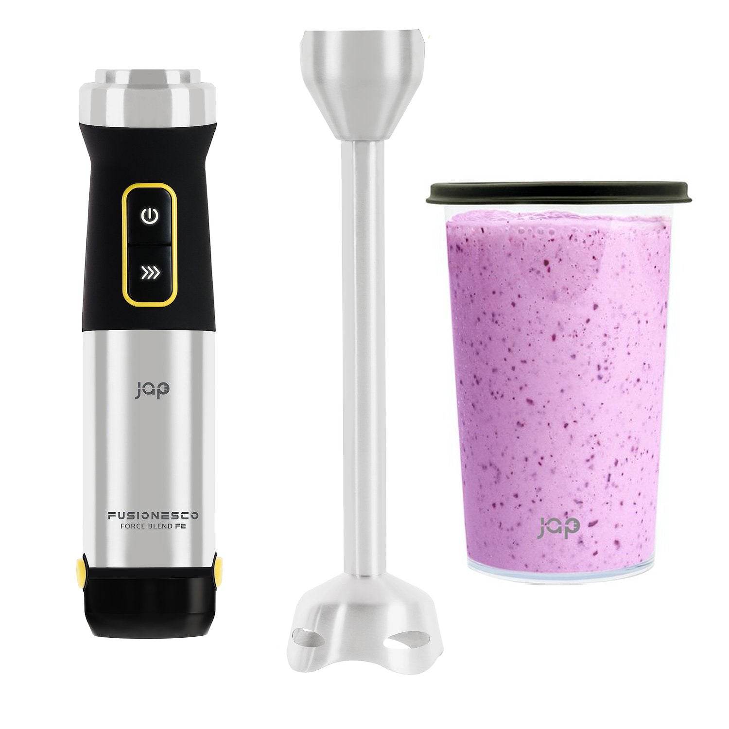 JAP ForceBlend F1 - Hand Blender Set - 21 Speeds and Turbo - Extra Powerful 1200W