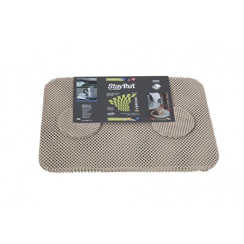 Able2 StayPut Anti-slip placemat en onderzetter set crème