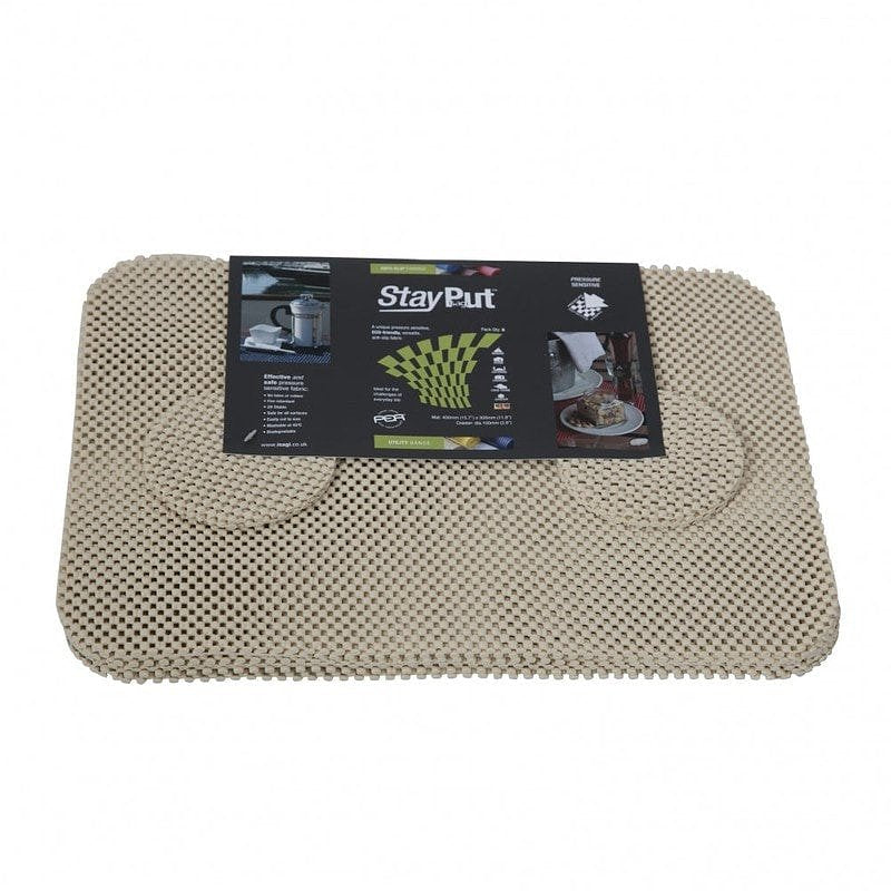 Able2 StayPut Anti-slip placemat en onderzetter set groen