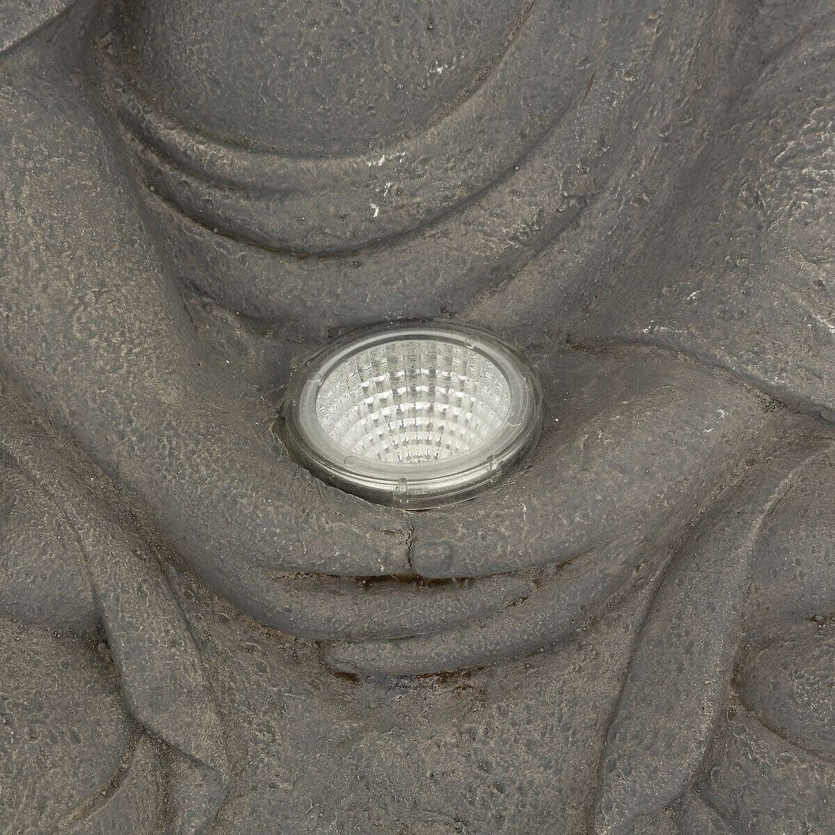 Atmosphera Buitenlamp op zonne-energie Boeddha - Oplaadbaar - Grijs