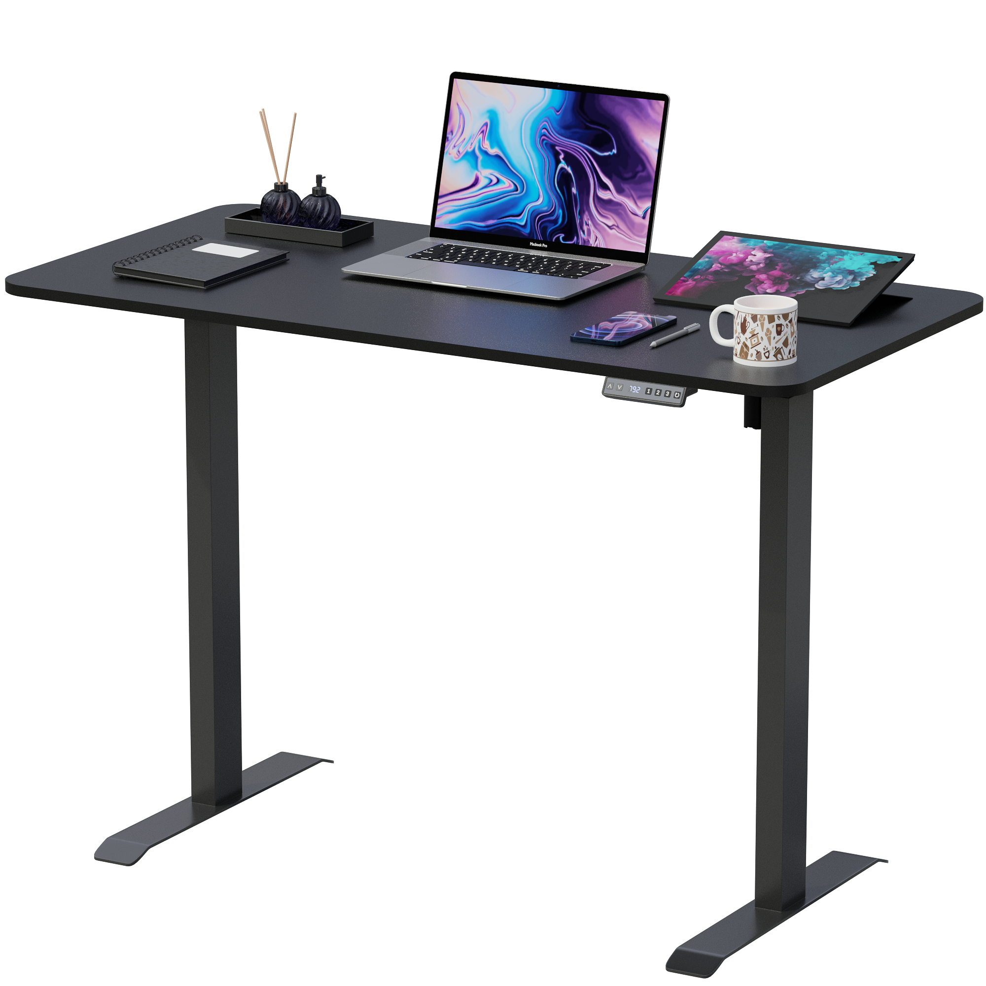 Avalo Zit Sta Bureau Elektrisch Verstelbaar - 160x60 CM - Zwart - Elektrisch Bureau