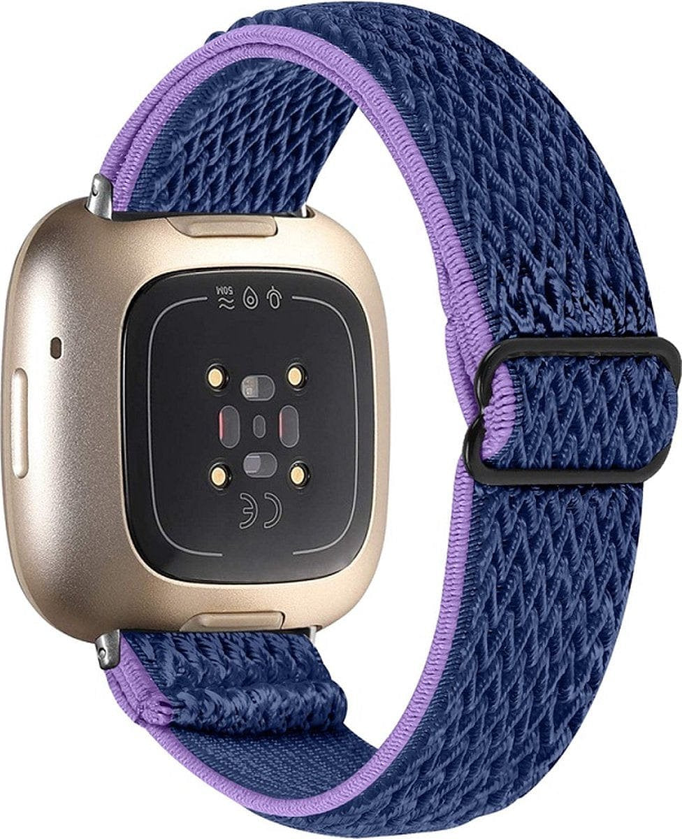 bandje geschikt voor Fitbit Versa 4 - Nylon - Paars