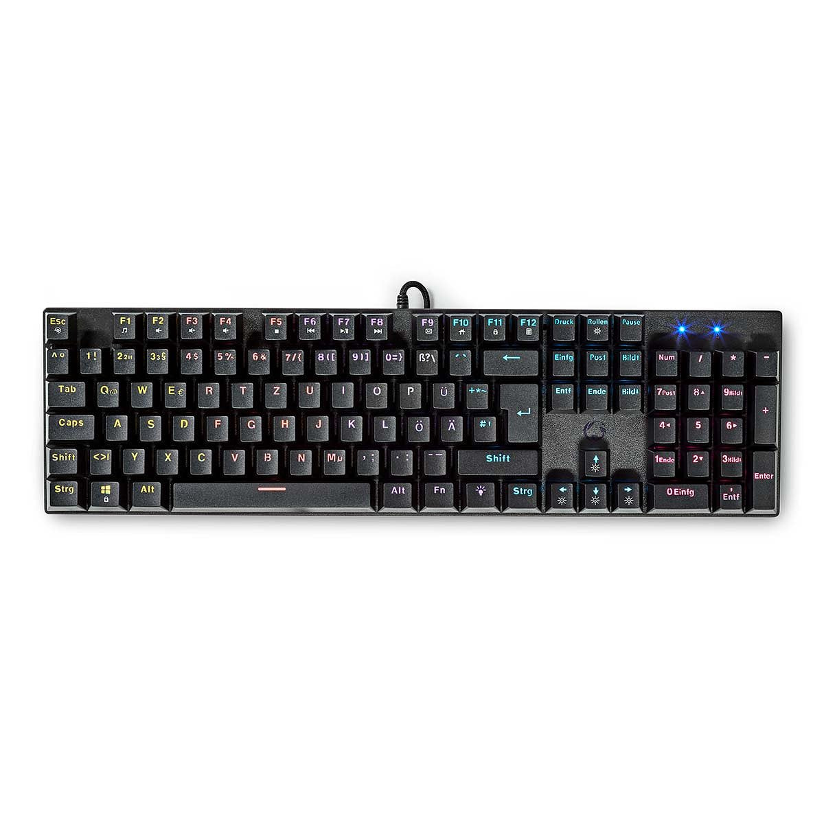 Bedraad Gaming Toetsenbord | USB Type-A | Mechanische Toetsen | LED | QWERTZ | Duits | USB Gevoed |