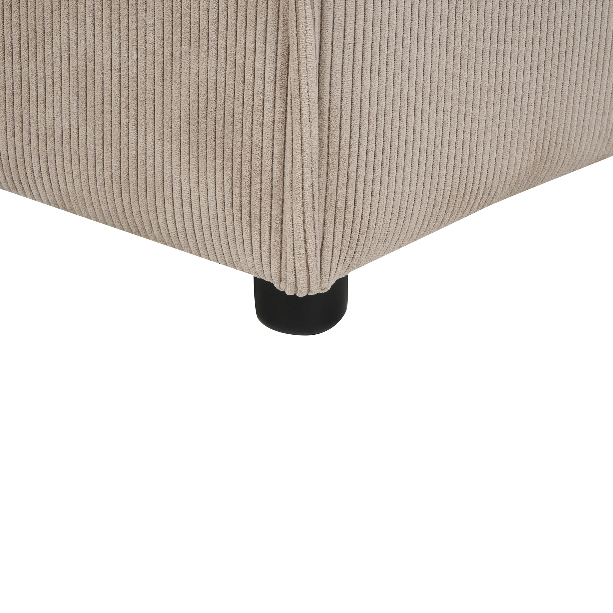 Beliani APRICA - Chaise longue - Lichtbruin - Linkszijdig - Corduroy