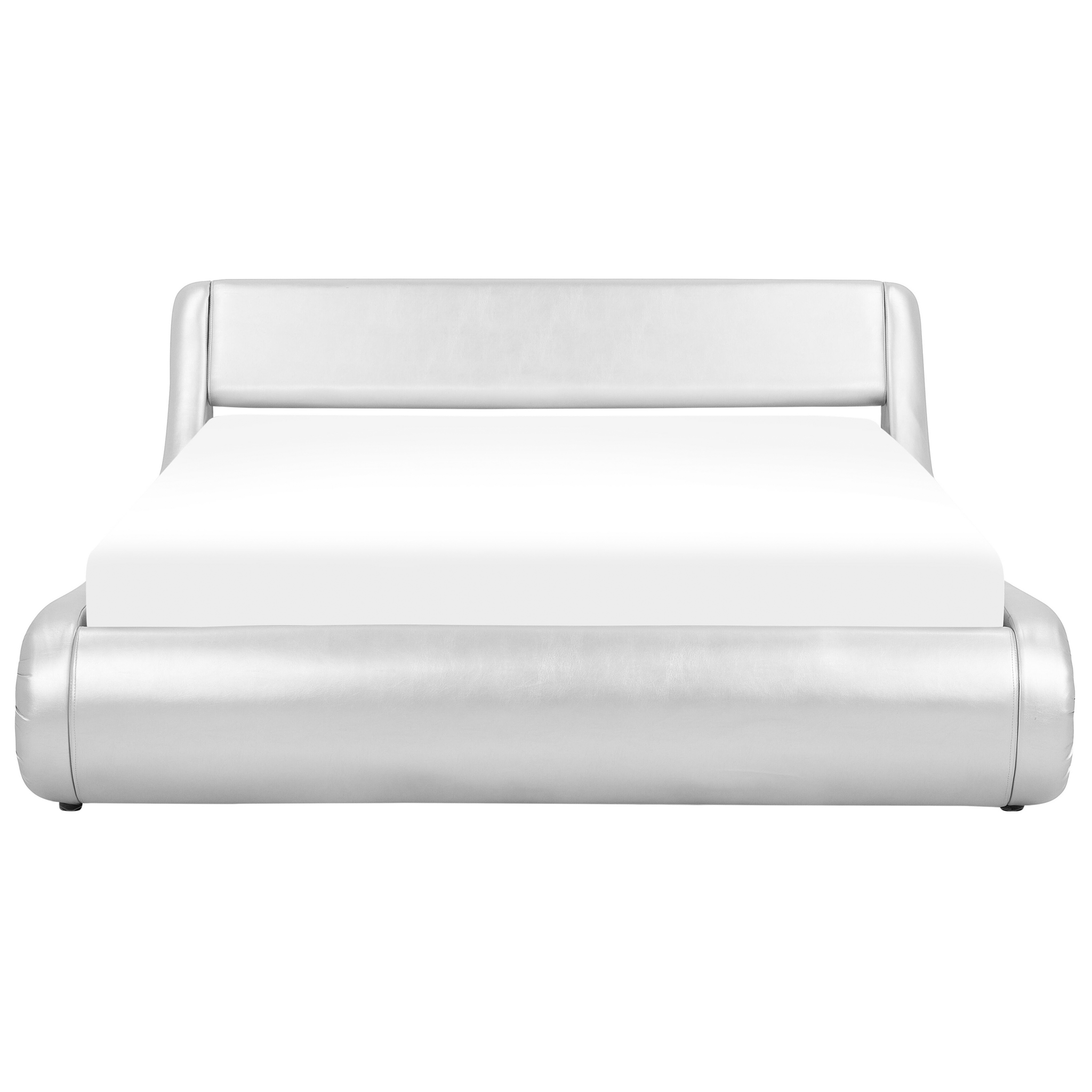 Beliani AVIGNON - Bed met opbergruimte - Zilver - 180 x 200 cm - Kunstleer