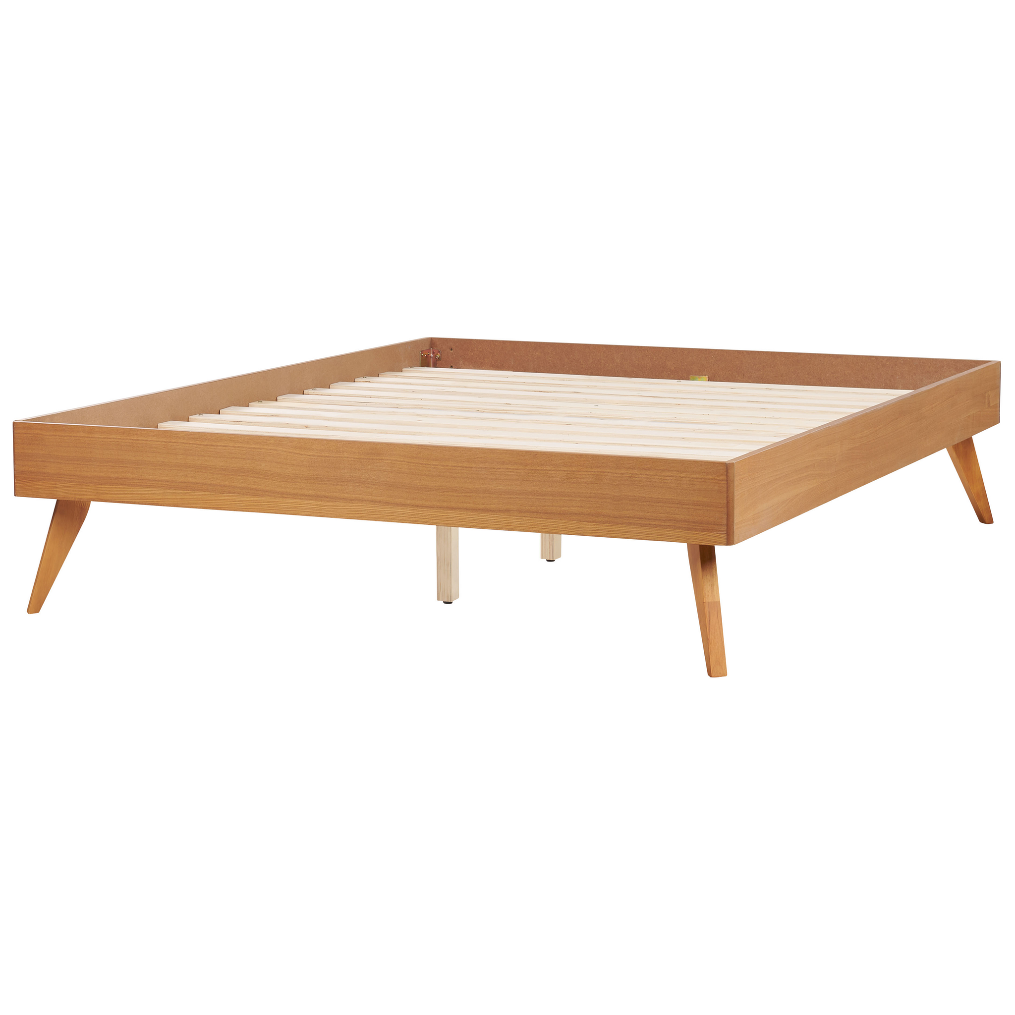 Beliani BERRIC  - Tweepersoonsbed - Lichthout - 140 x 200 cm - MDF