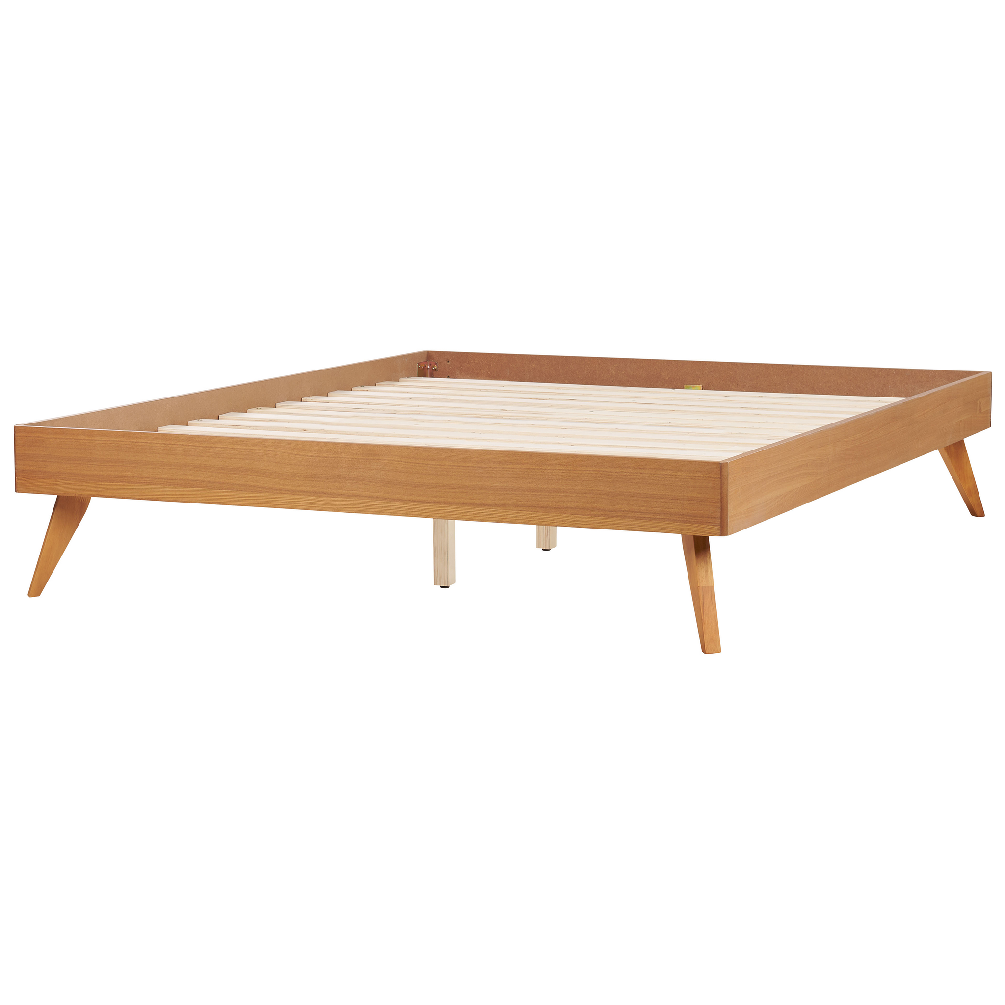 Beliani BERRIC  - Tweepersoonsbed - Lichthout - 160 x 200 cm - MDF