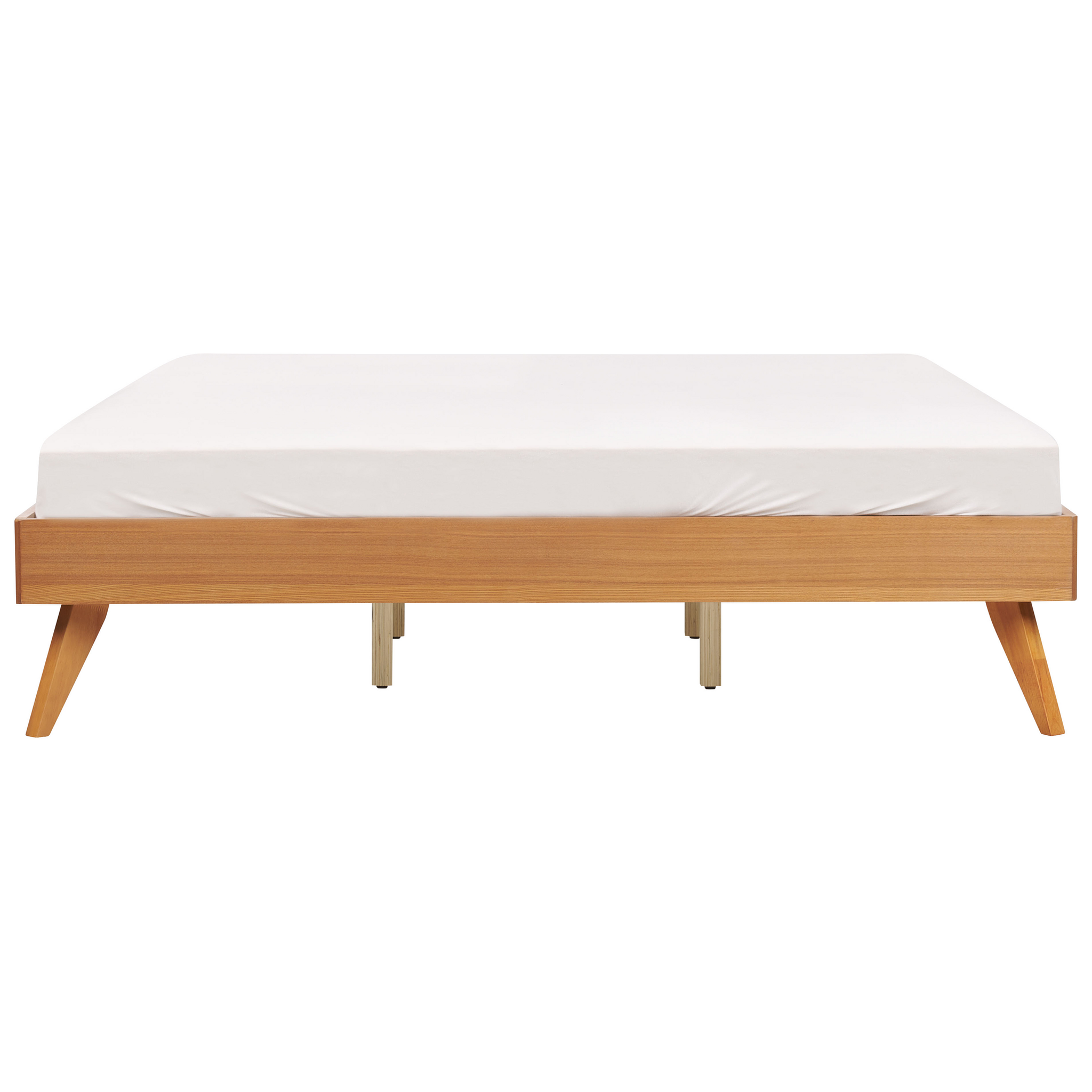 Beliani BERRIC  - Tweepersoonsbed - Lichthout - 180 x 200 cm - MDF