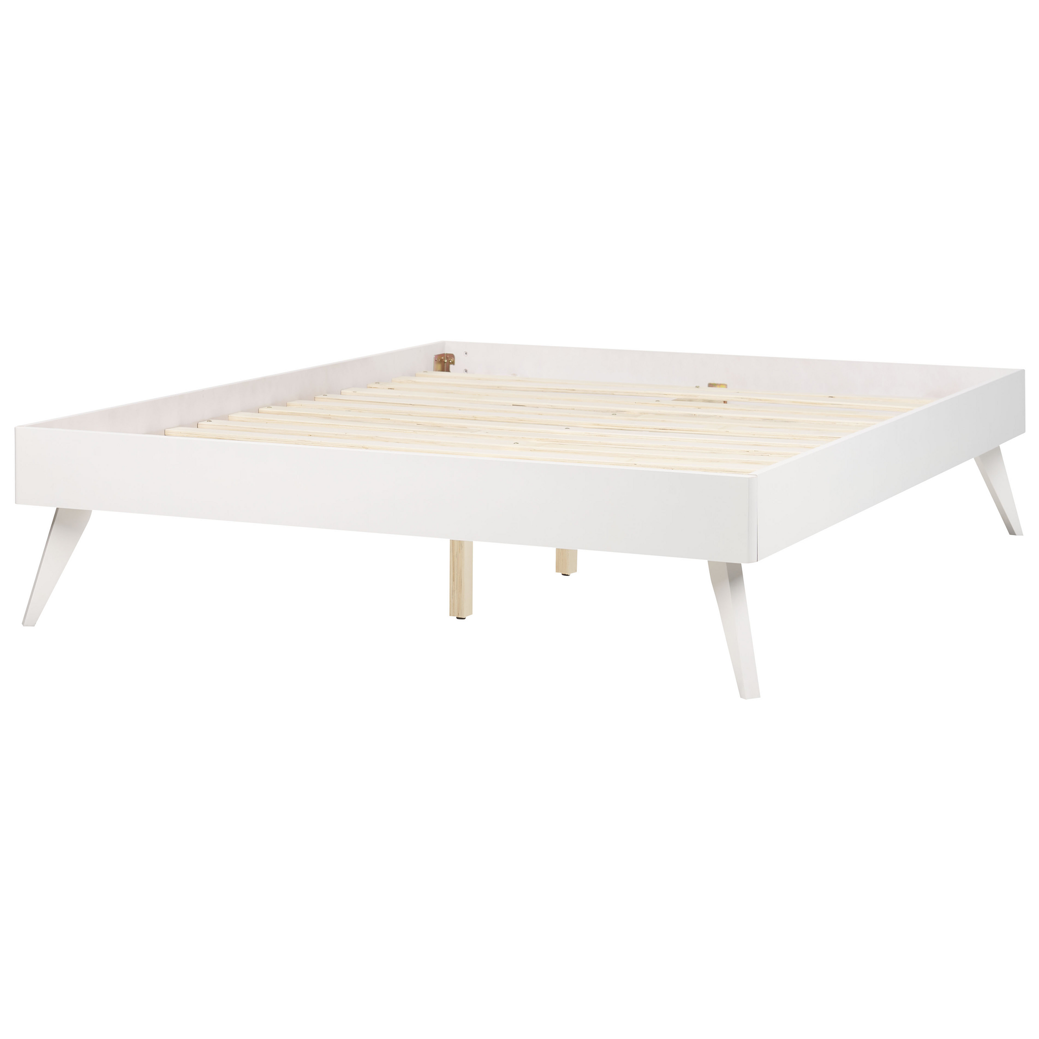 Beliani BERRIC  - Tweepersoonsbed - Wit - 140 x 200 cm - MDF