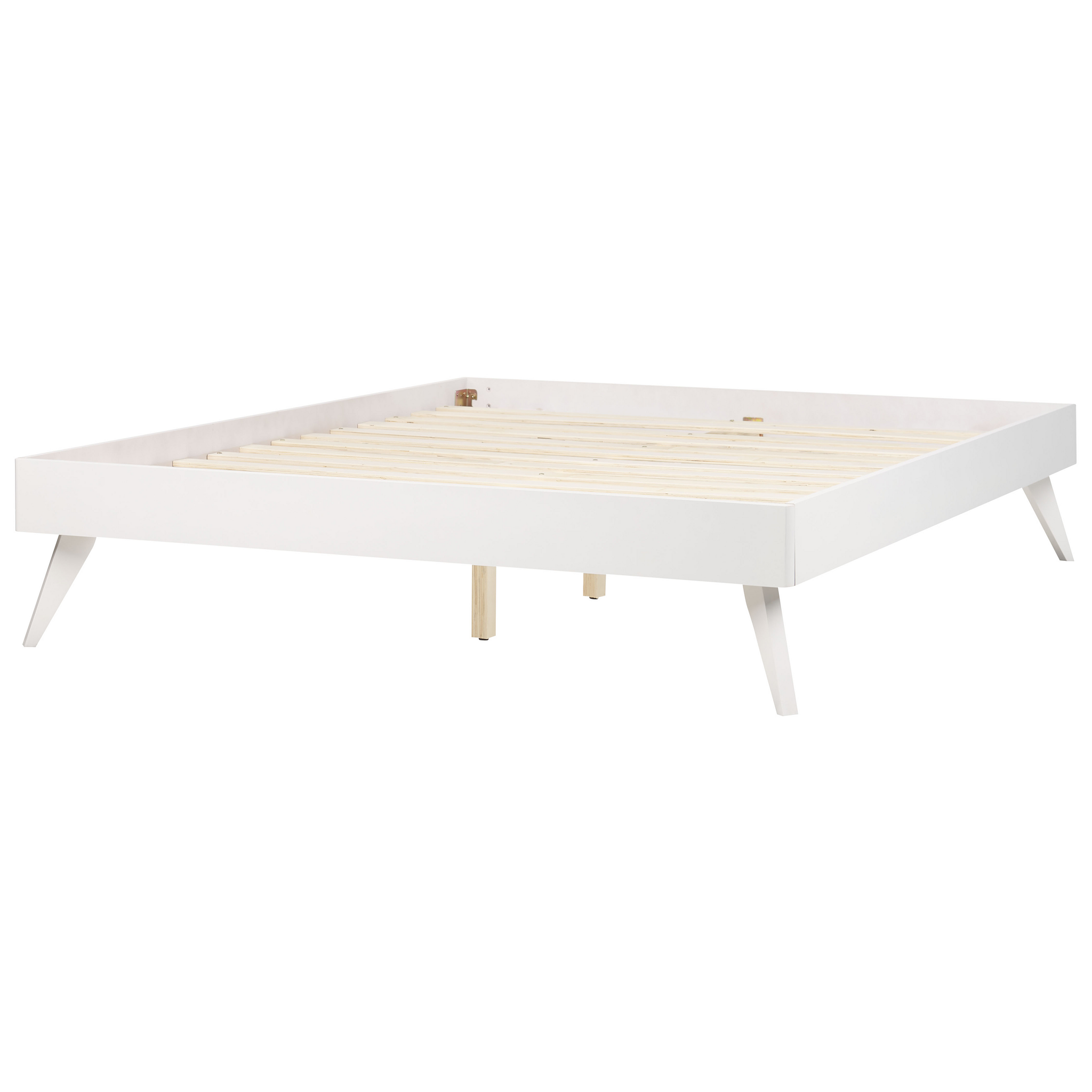 Beliani BERRIC  - Tweepersoonsbed - Wit - 160 x 200 cm - MDF