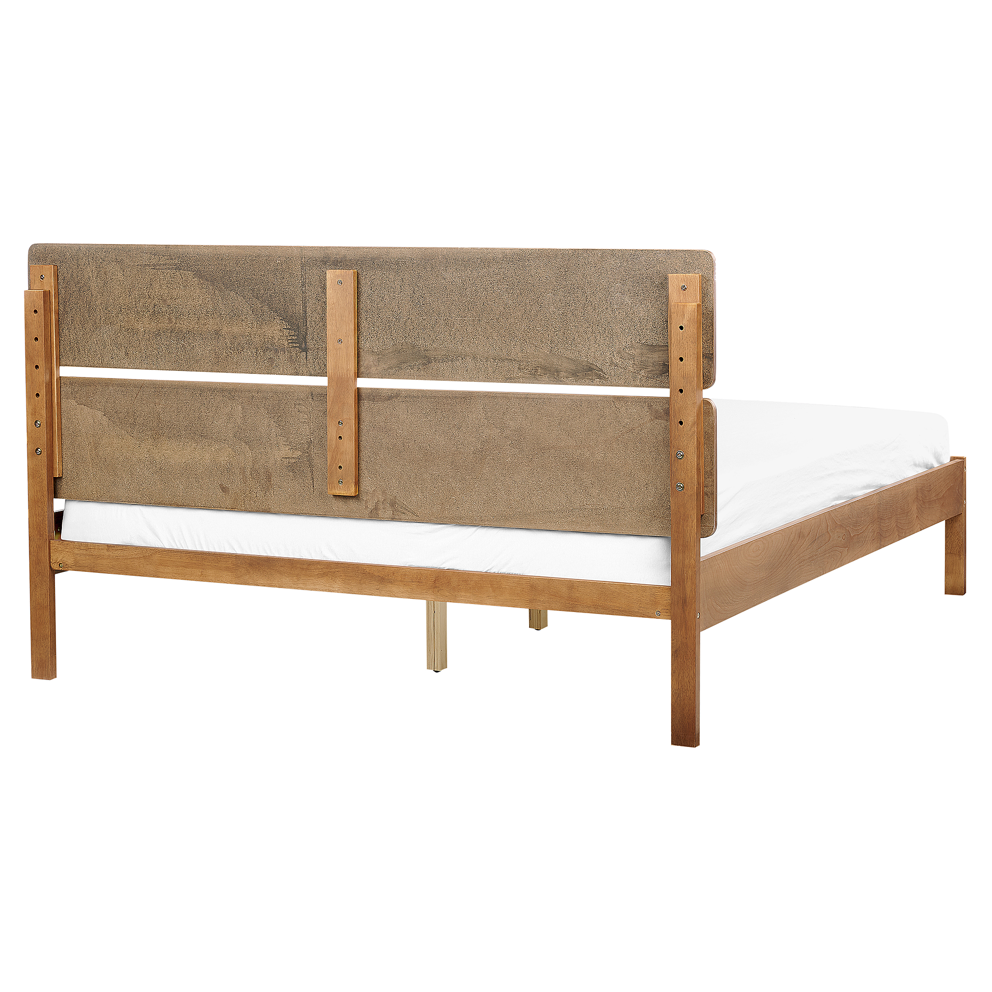 Beliani BOISSET  - Bed - Lichthout - 160 x 200 cm - Rubberhout