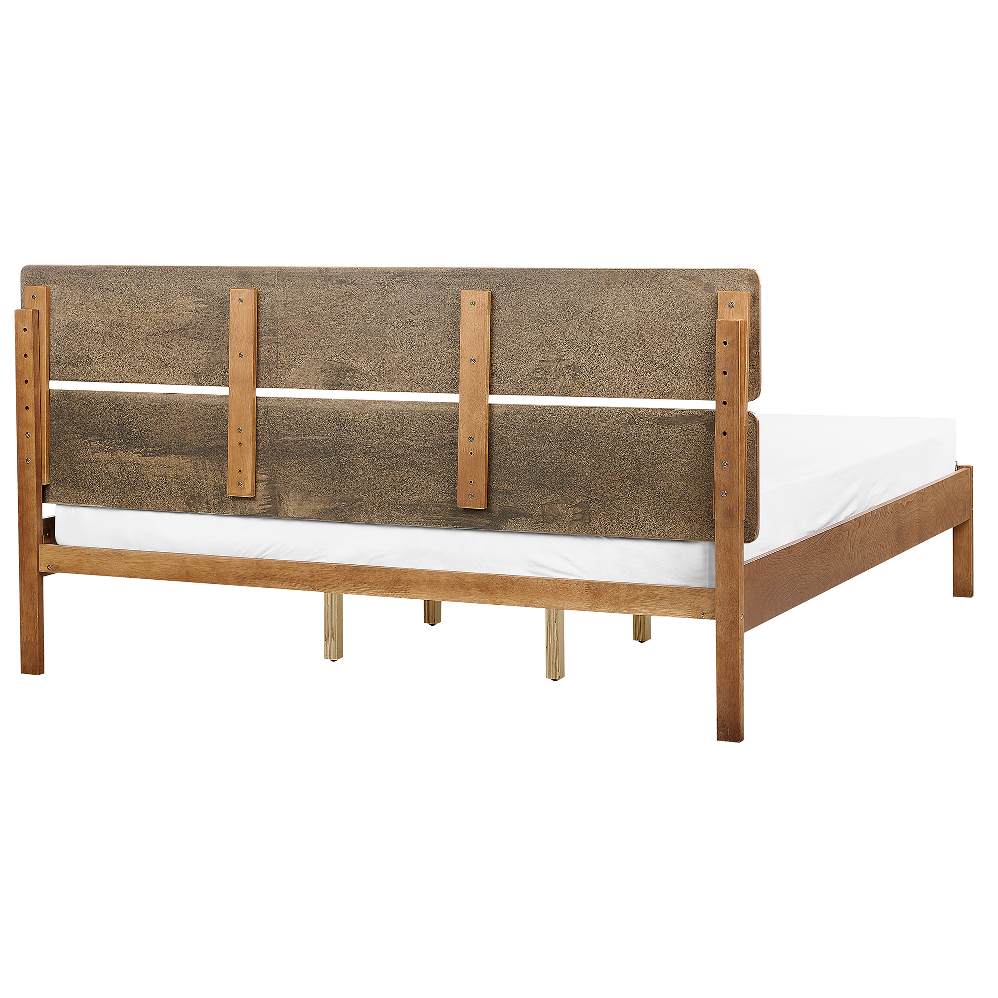 Beliani BOISSET  - Bed - Lichthout - 180 x 200 cm - Rubberhout