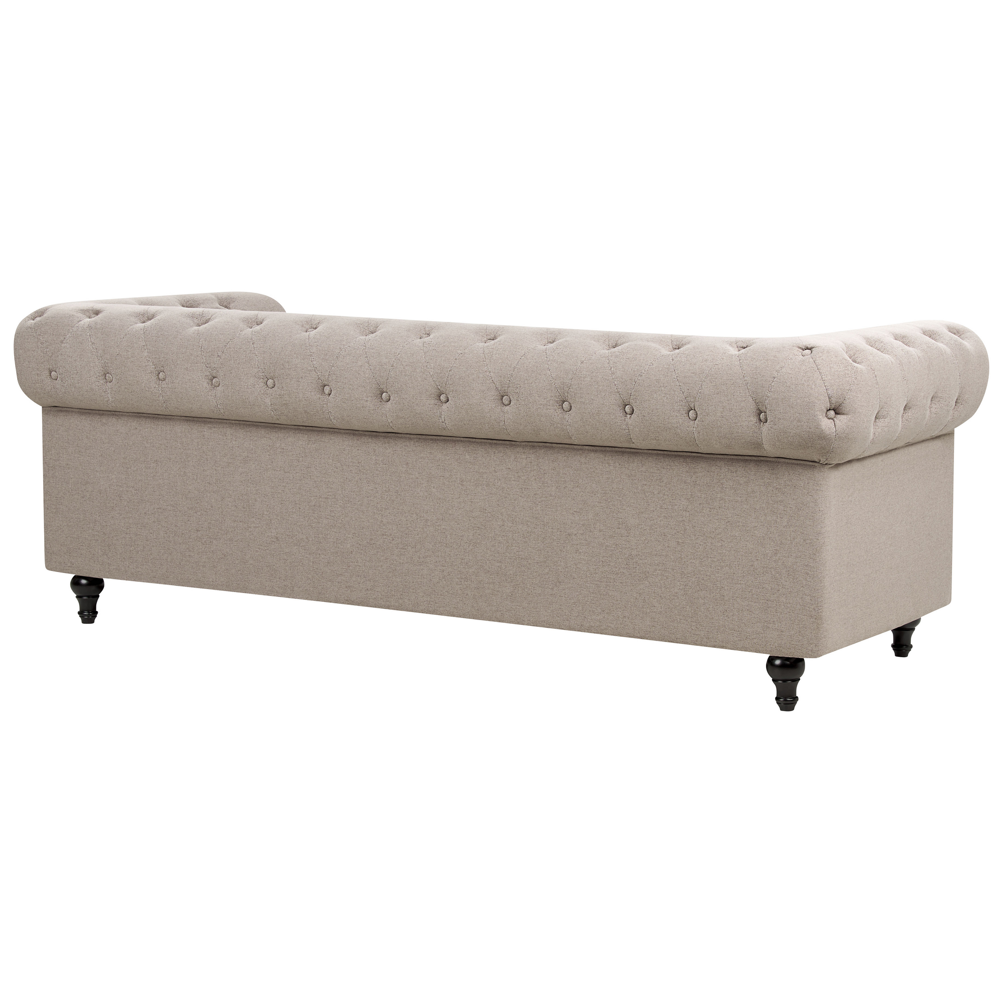 Beliani CHESTERFIELD - Chesterfield driezitsbank - Taupe - Polyester