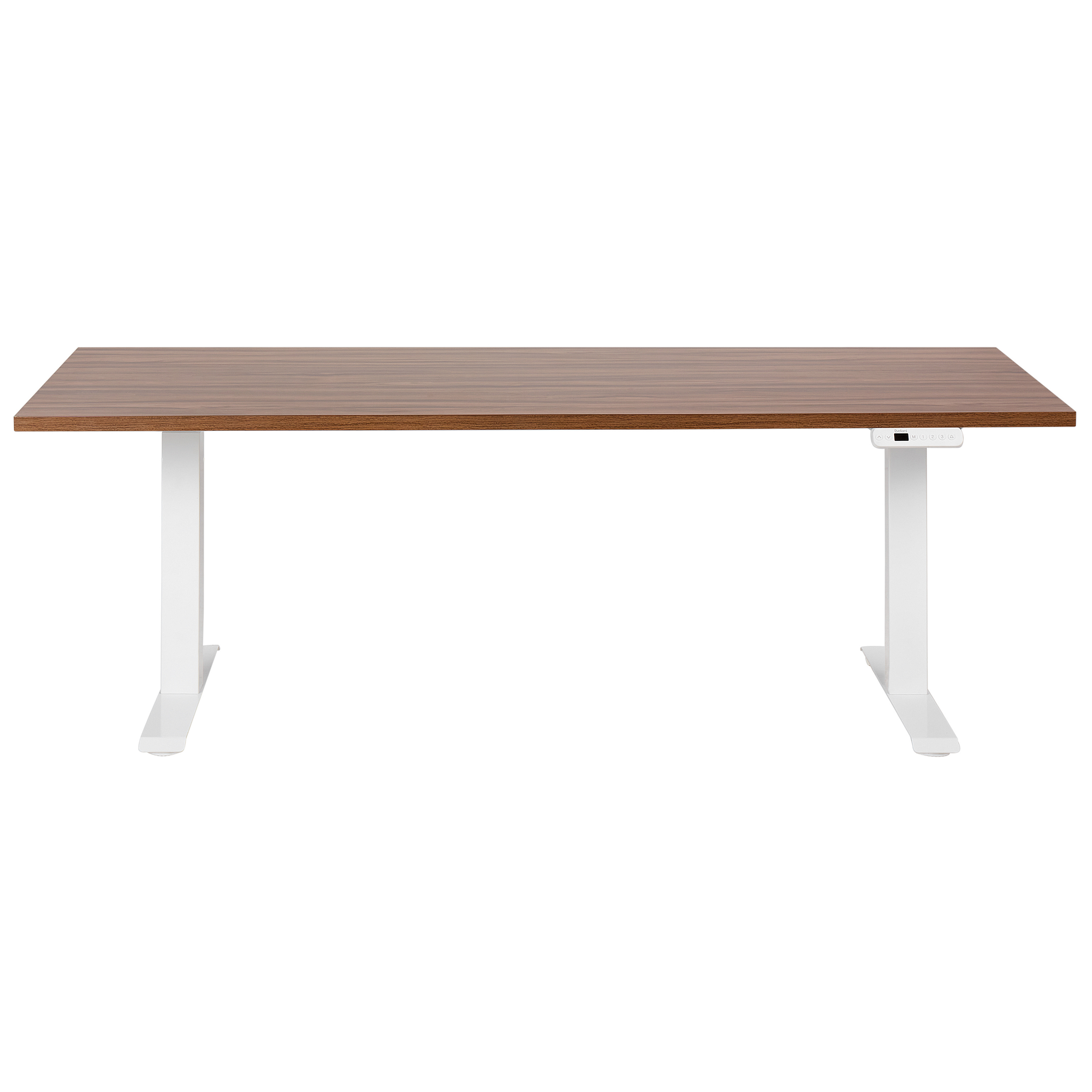 Beliani DESTINES - Elektrisch  bureau - Wit/Donkerhout - 180 cm - MDF