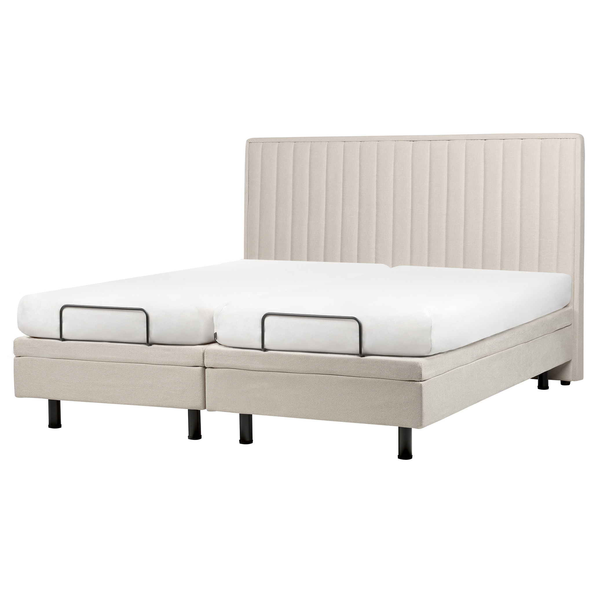 Beliani DUKE II - Tweepersoonsbed - Beige - 180 x 200 cm - Polyester