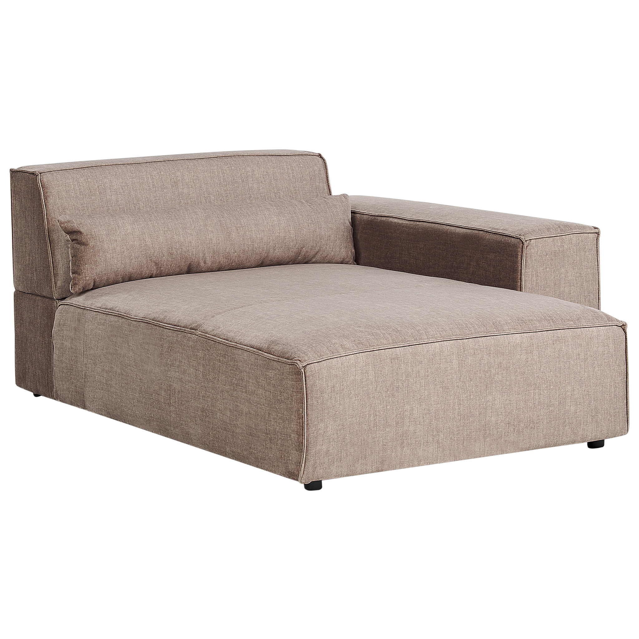 Beliani HELLNAR - Chaise longue - Bruin - Linkszijdig - Polyester