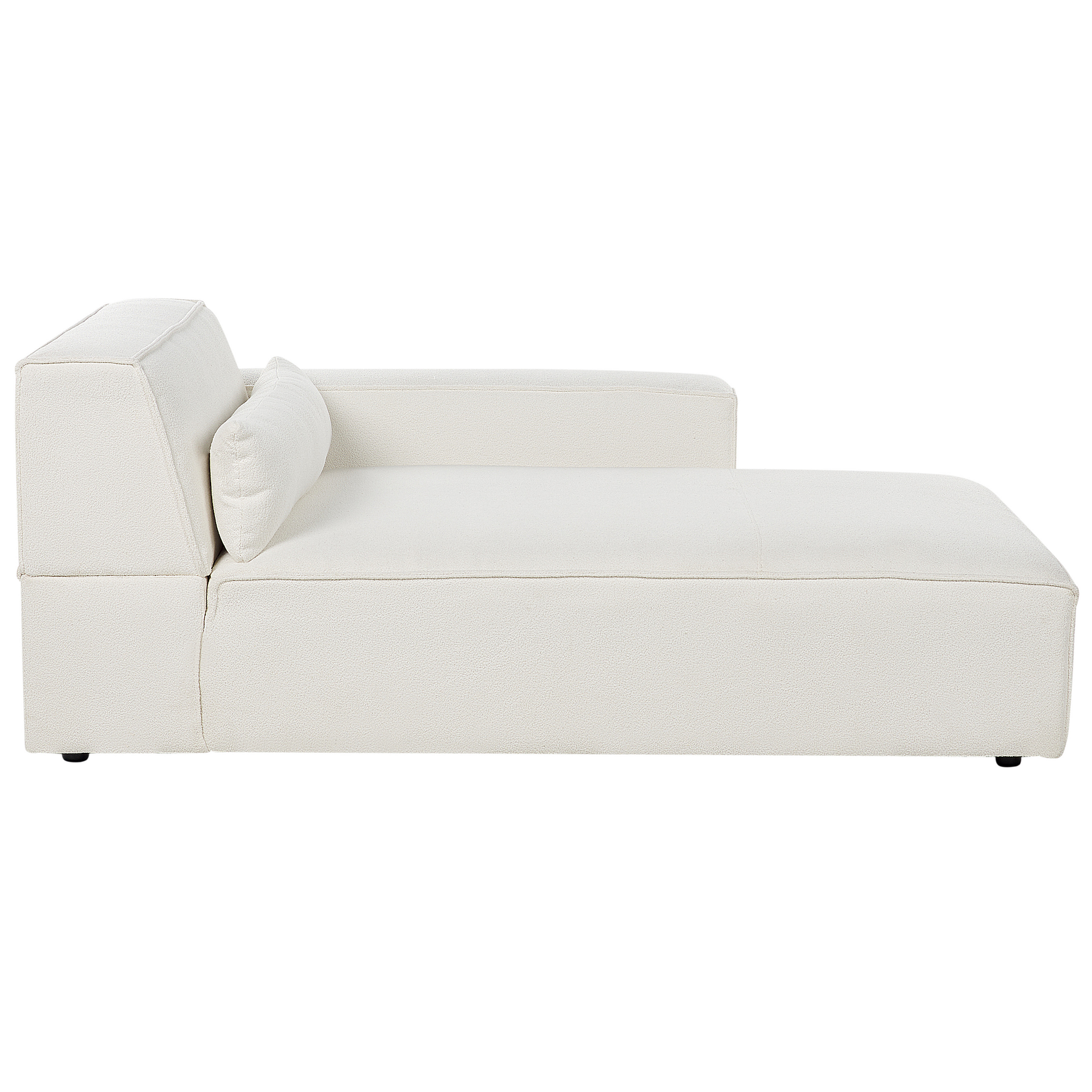 Beliani HELLNAR - Chaise longue - Wit - Linkszijdig - Bouclé