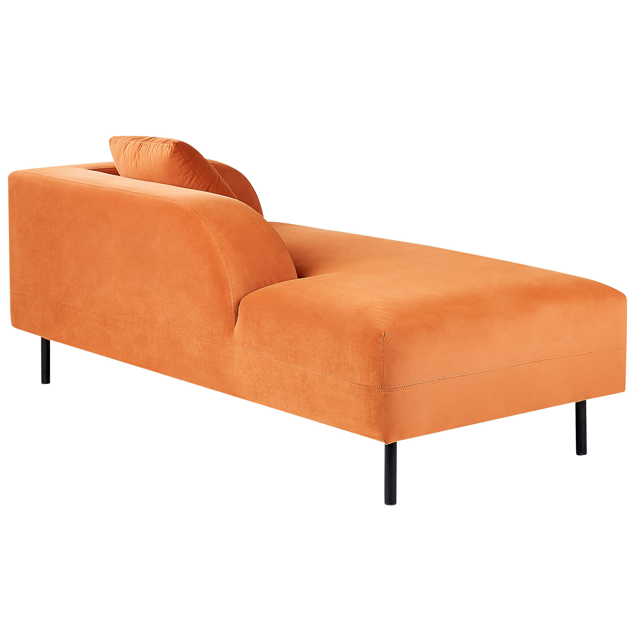 Beliani LE CRAU - Chaise longue - Oranje - Rechtszijdig - Fluweel