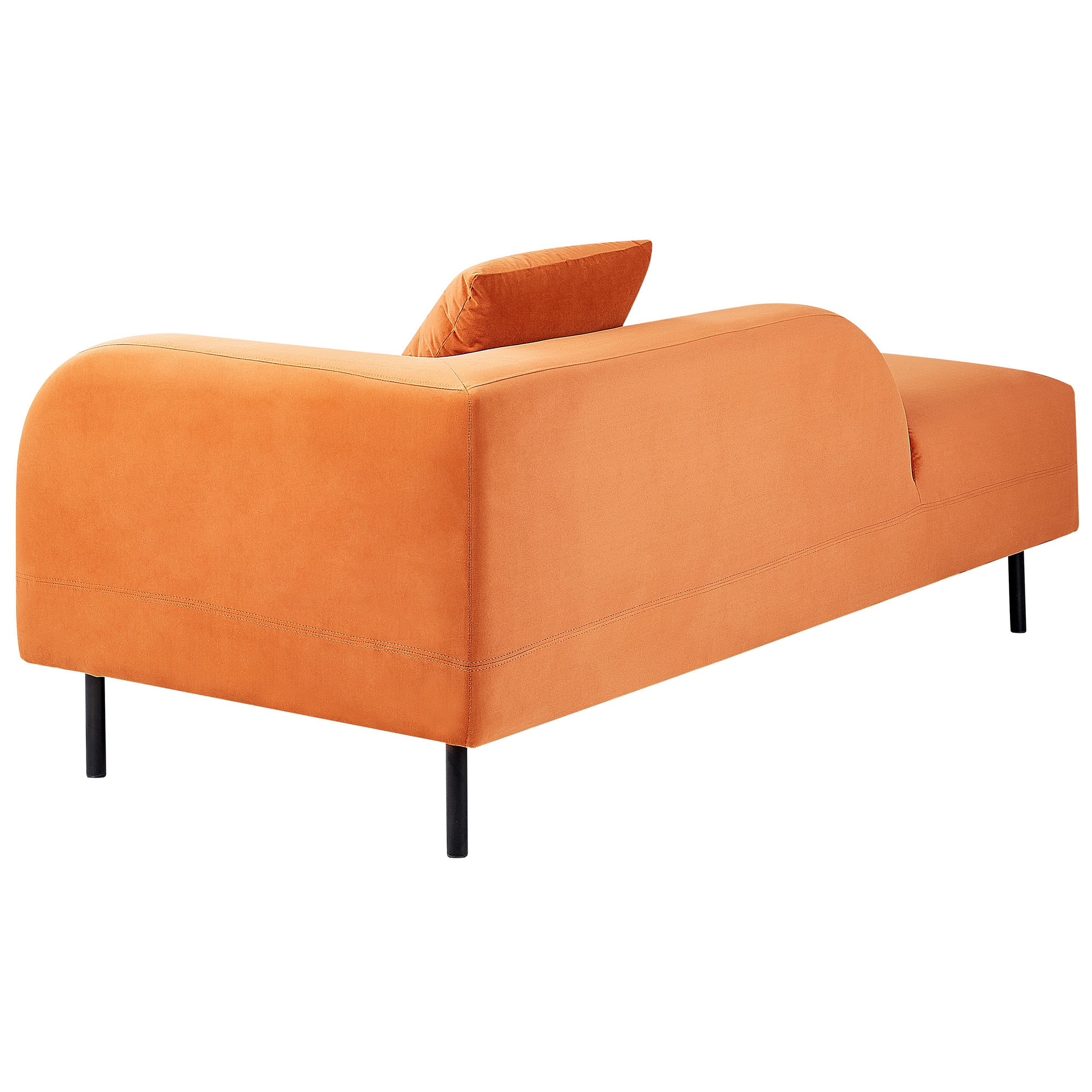 Beliani LE CRAU - Chaise longue - Oranje - Rechtszijdig - Fluweel